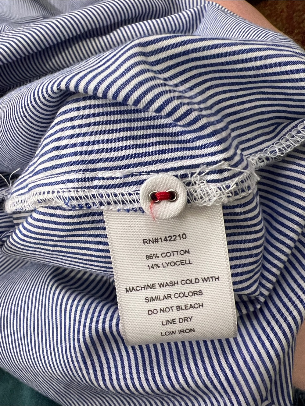 Mersea blue striped shirt dress L/XL - Picture 8 of 8